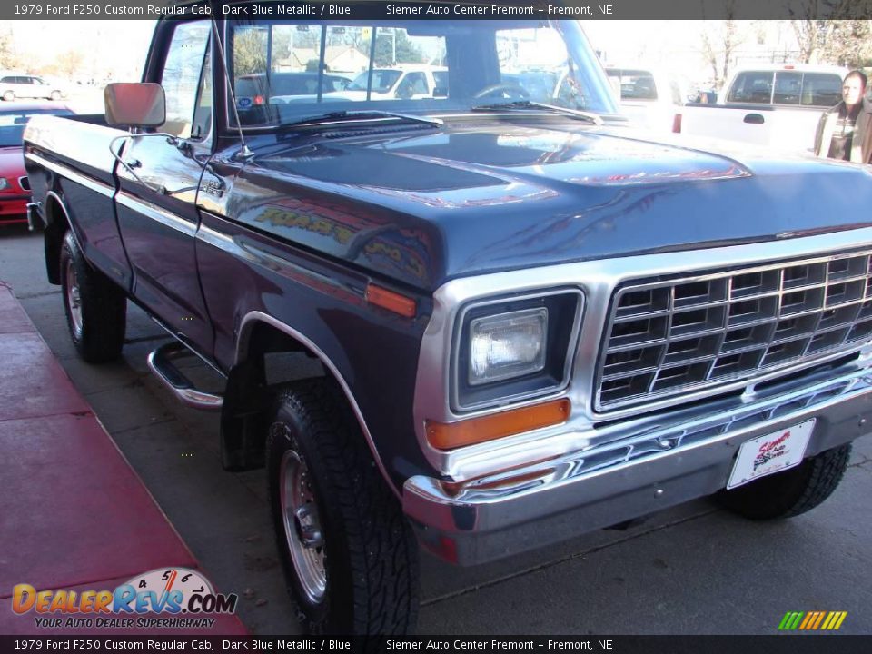 1979 Ford F250 Custom Regular Cab Dark Blue Metallic / Blue Photo #4