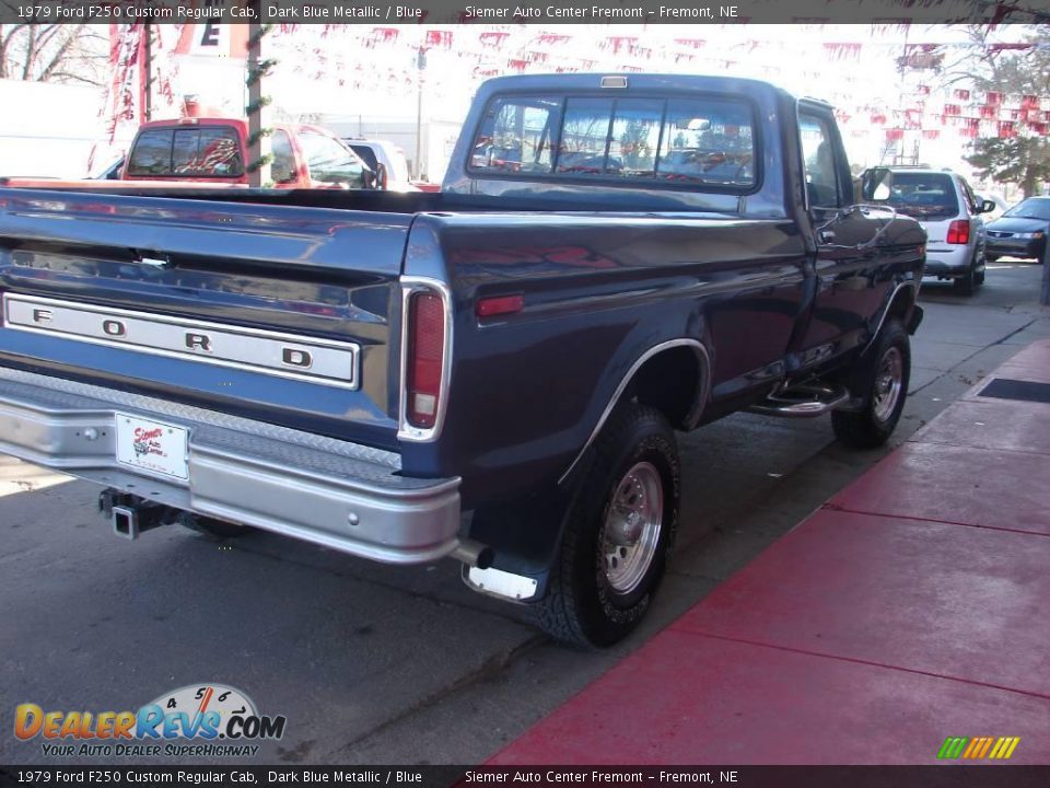 1979 Ford F250 Custom Regular Cab Dark Blue Metallic / Blue Photo #5