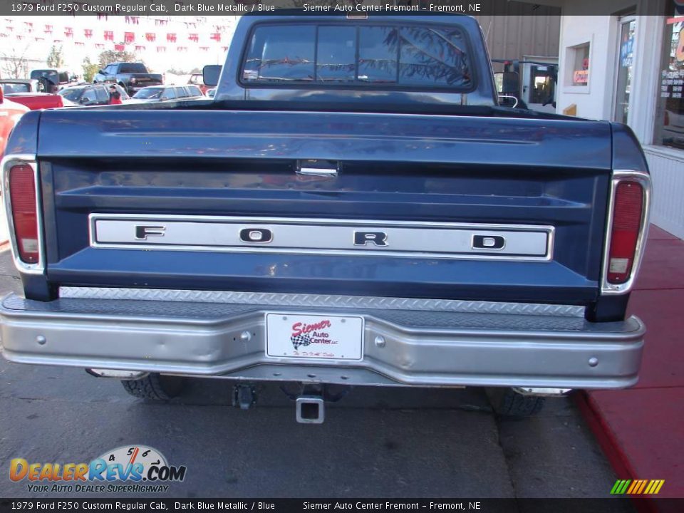 1979 Ford F250 Custom Regular Cab Dark Blue Metallic / Blue Photo #6