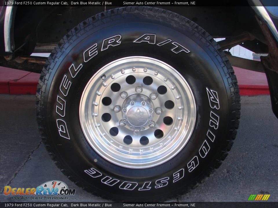 1979 Ford F250 Custom Regular Cab Dark Blue Metallic / Blue Photo #11