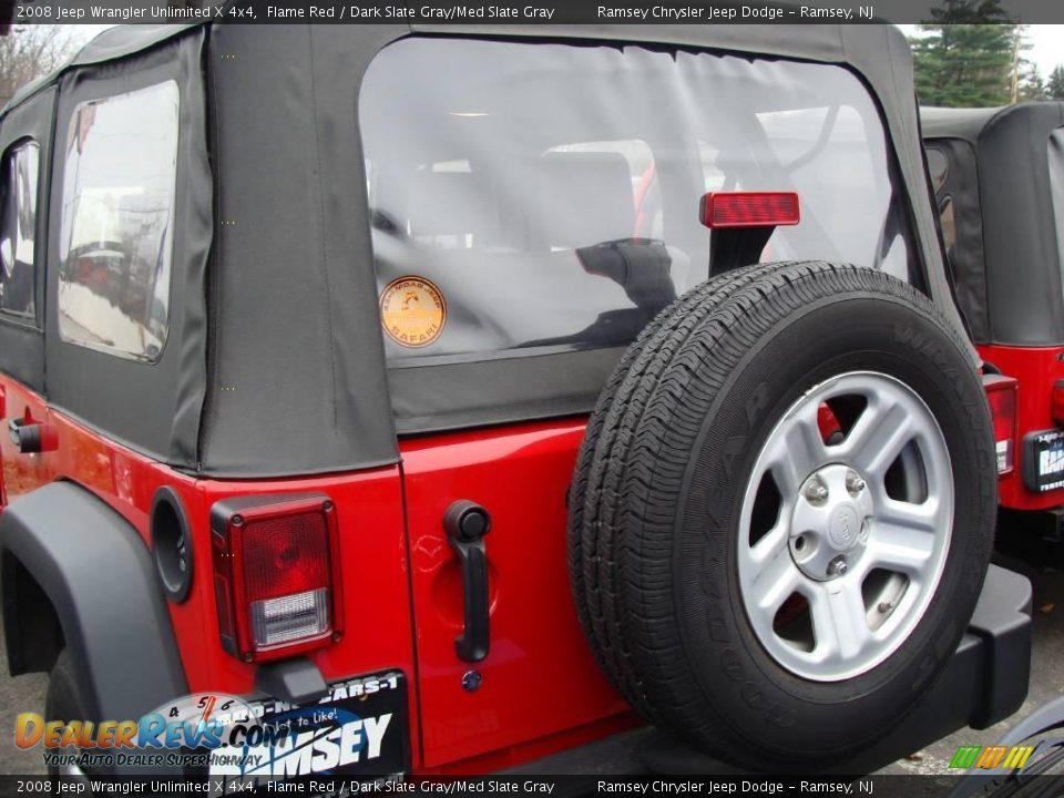 2008 Jeep Wrangler Unlimited X 4x4 Flame Red / Dark Slate Gray/Med Slate Gray Photo #5