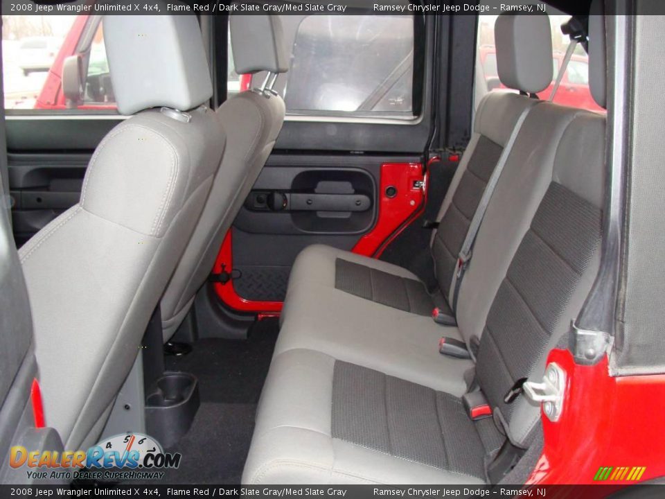 2008 Jeep Wrangler Unlimited X 4x4 Flame Red / Dark Slate Gray/Med Slate Gray Photo #7