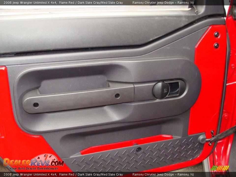 2008 Jeep Wrangler Unlimited X 4x4 Flame Red / Dark Slate Gray/Med Slate Gray Photo #8