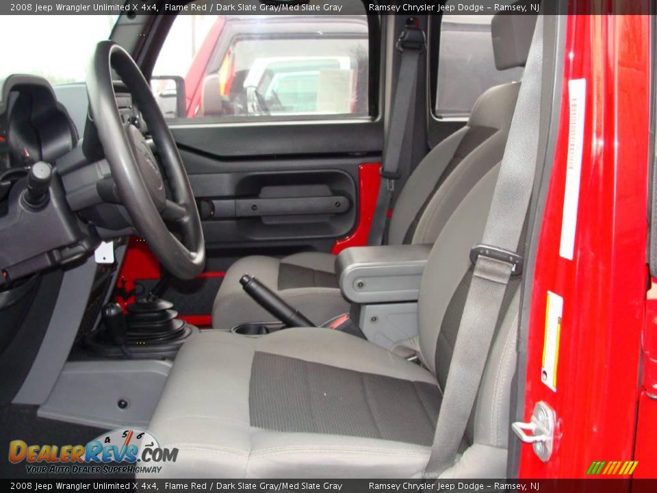 2008 Jeep Wrangler Unlimited X 4x4 Flame Red / Dark Slate Gray/Med Slate Gray Photo #9