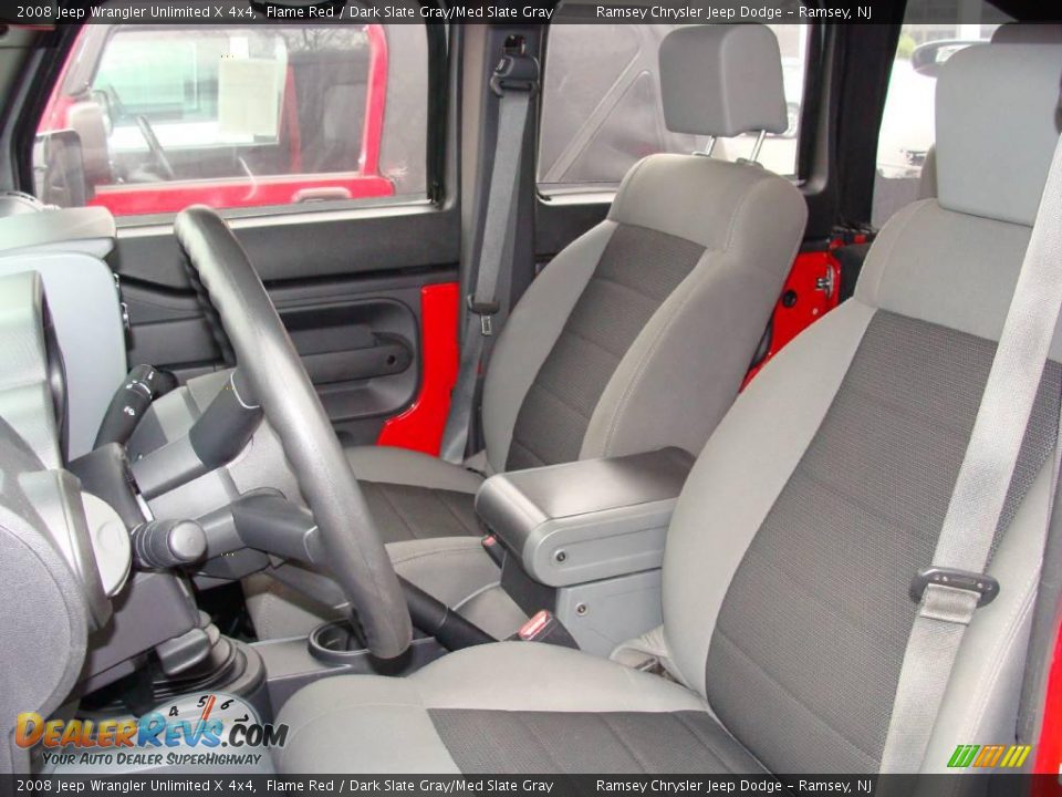 2008 Jeep Wrangler Unlimited X 4x4 Flame Red / Dark Slate Gray/Med Slate Gray Photo #10