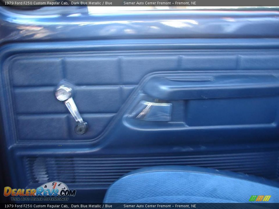 1979 Ford F250 Custom Regular Cab Dark Blue Metallic / Blue Photo #26