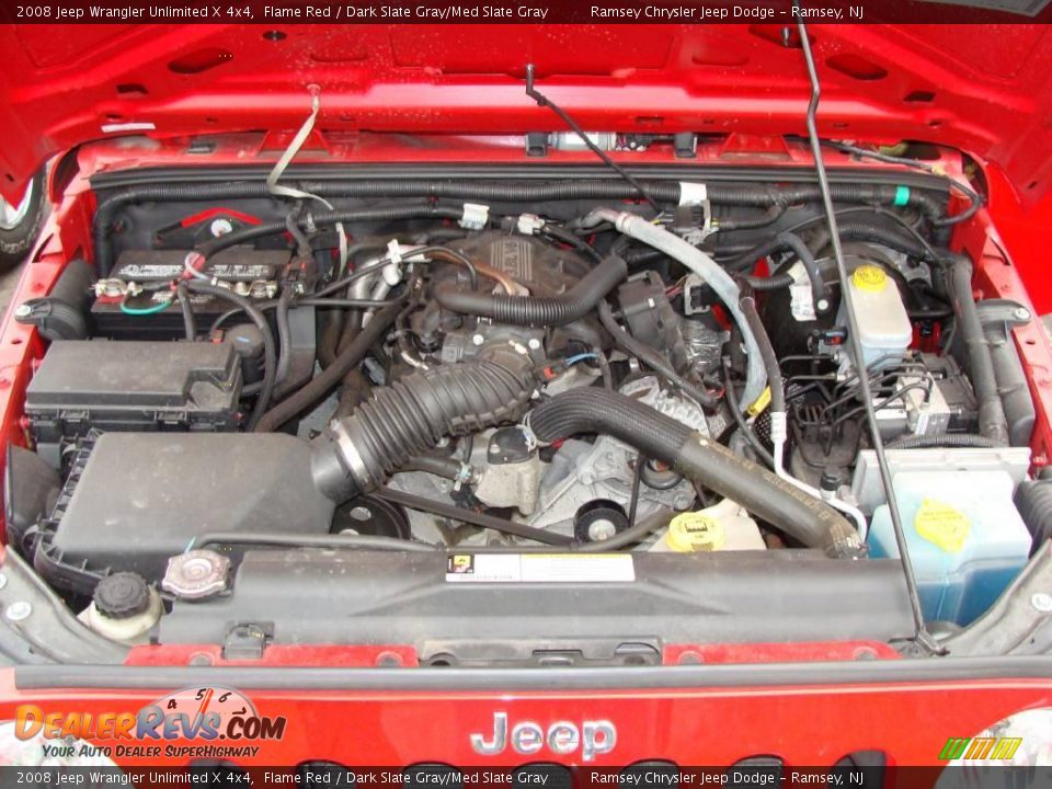 2008 Jeep Wrangler Unlimited X 4x4 Flame Red / Dark Slate Gray/Med Slate Gray Photo #14