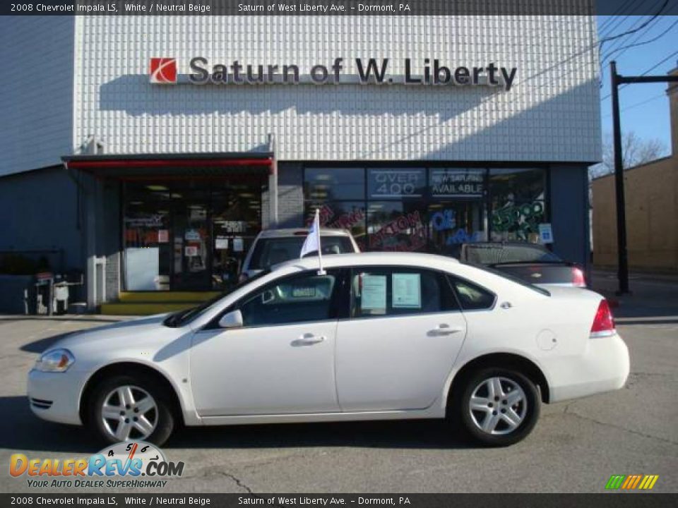 2008 Chevrolet Impala LS White / Neutral Beige Photo #1