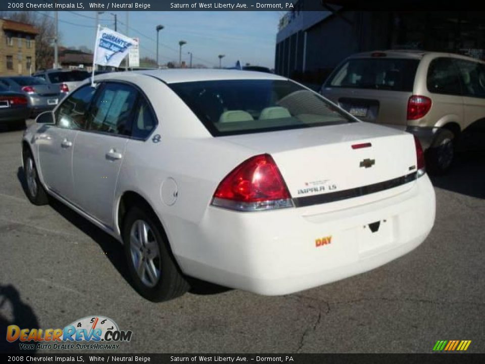 2008 Chevrolet Impala LS White / Neutral Beige Photo #2