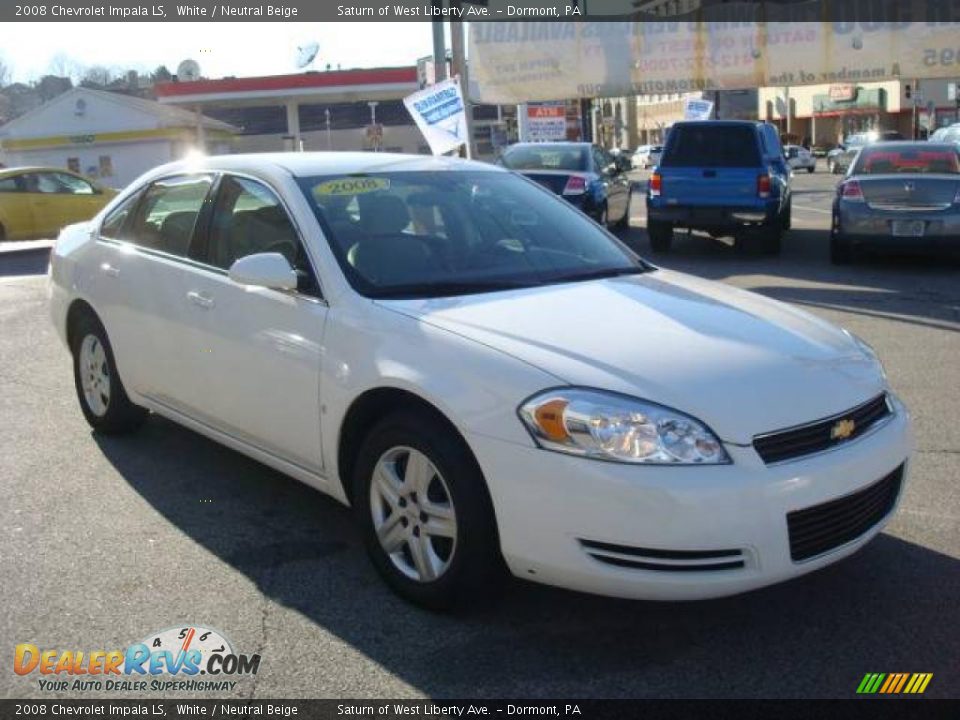 2008 Chevrolet Impala LS White / Neutral Beige Photo #5