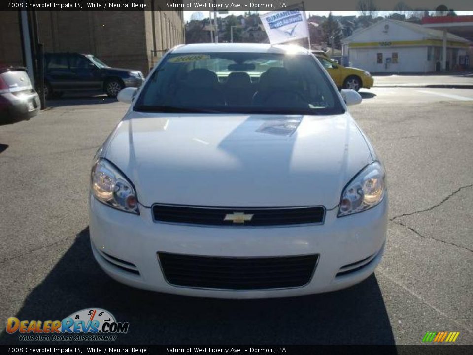 2008 Chevrolet Impala LS White / Neutral Beige Photo #6