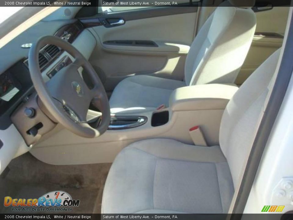 2008 Chevrolet Impala LS White / Neutral Beige Photo #8
