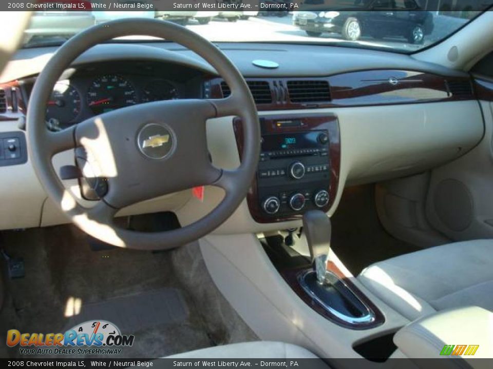 2008 Chevrolet Impala LS White / Neutral Beige Photo #10