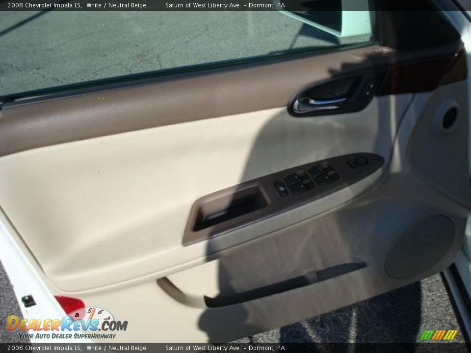 2008 Chevrolet Impala LS White / Neutral Beige Photo #11