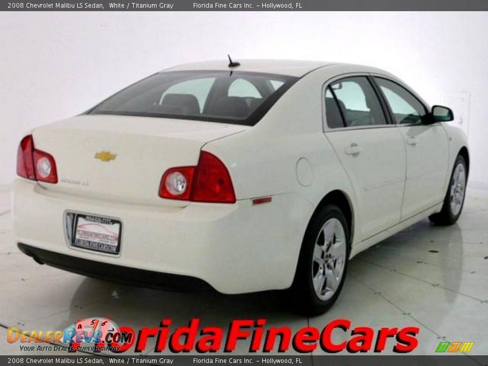 2008 Chevrolet Malibu LS Sedan White / Titanium Gray Photo #2