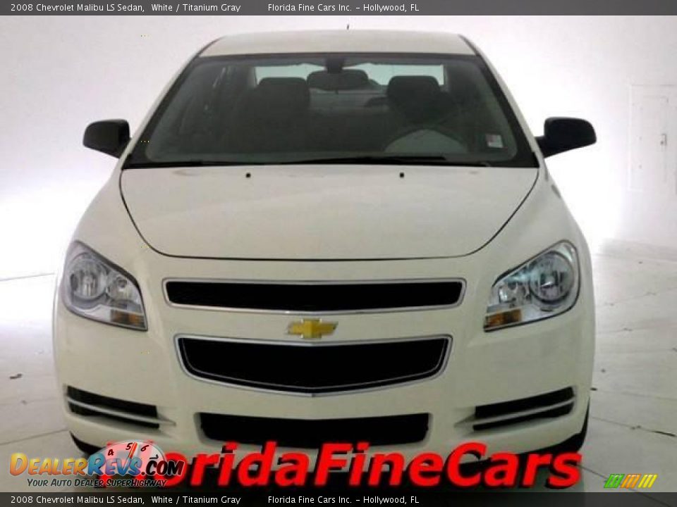 2008 Chevrolet Malibu LS Sedan White / Titanium Gray Photo #5