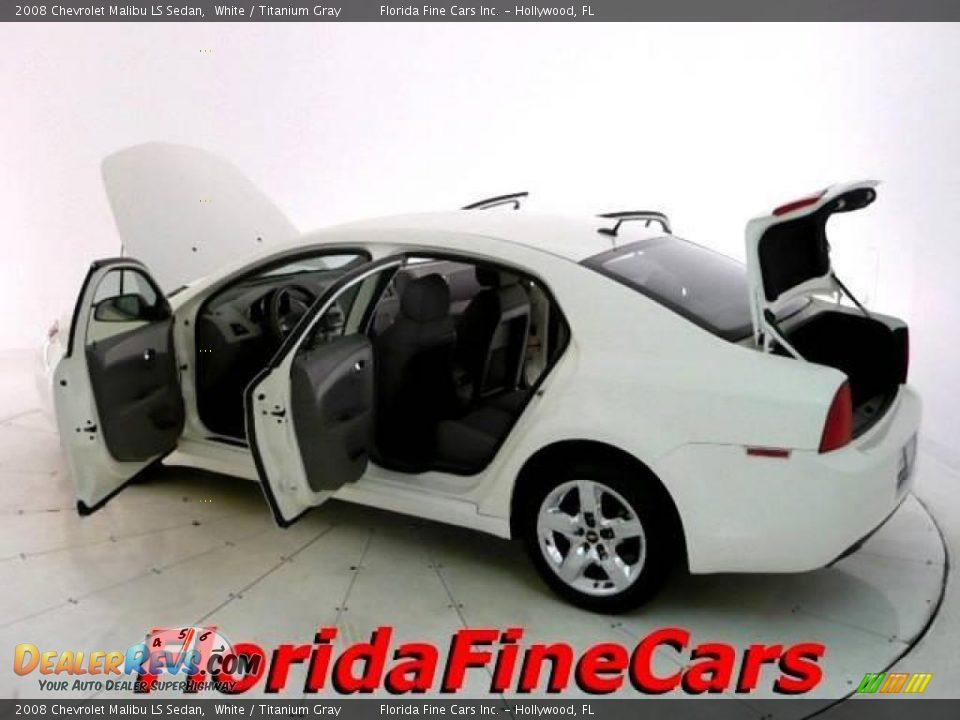 2008 Chevrolet Malibu LS Sedan White / Titanium Gray Photo #8
