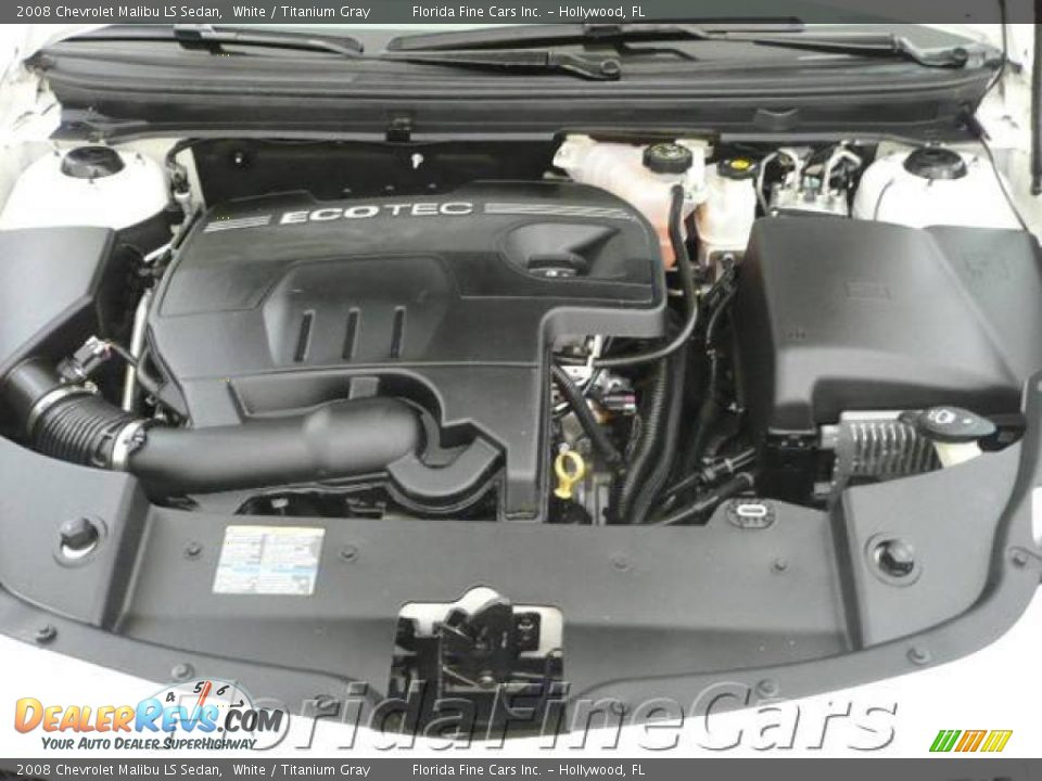 2008 Chevrolet Malibu LS Sedan White / Titanium Gray Photo #9