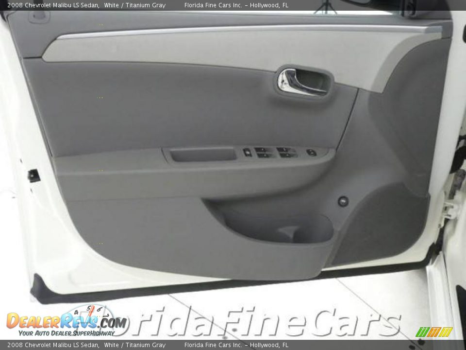 2008 Chevrolet Malibu LS Sedan White / Titanium Gray Photo #11