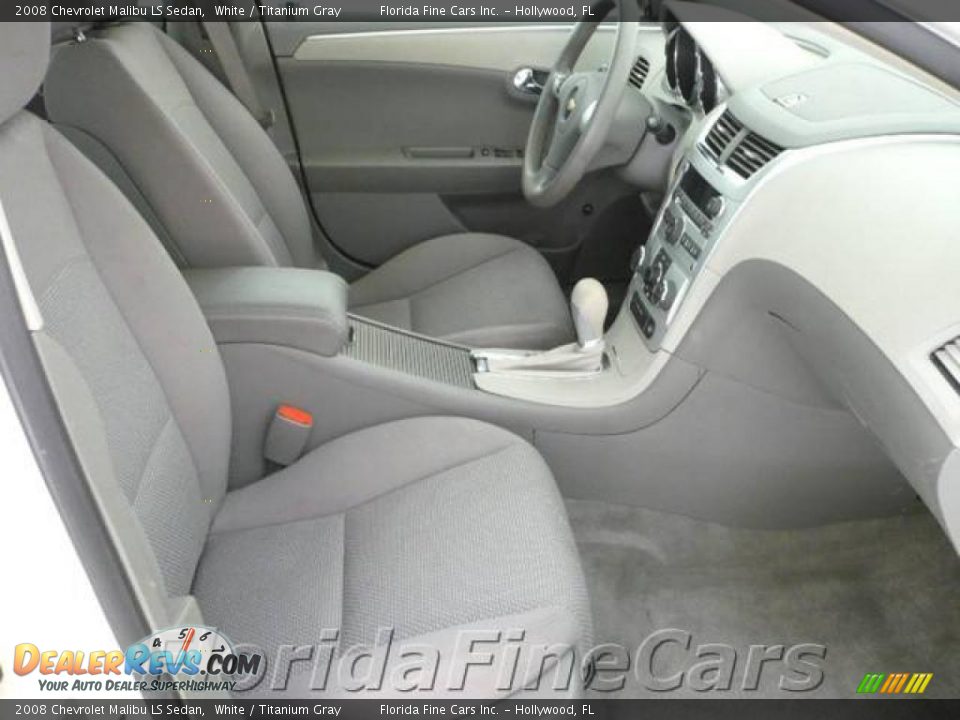 2008 Chevrolet Malibu LS Sedan White / Titanium Gray Photo #13