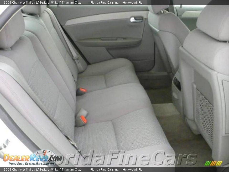 2008 Chevrolet Malibu LS Sedan White / Titanium Gray Photo #14