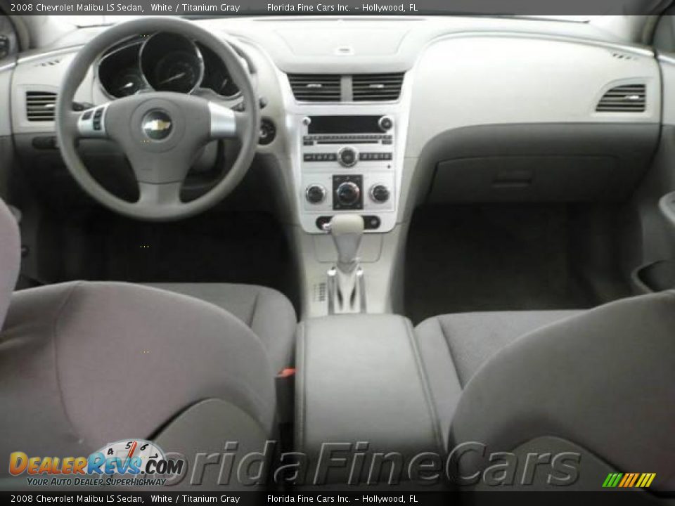 2008 Chevrolet Malibu LS Sedan White / Titanium Gray Photo #15