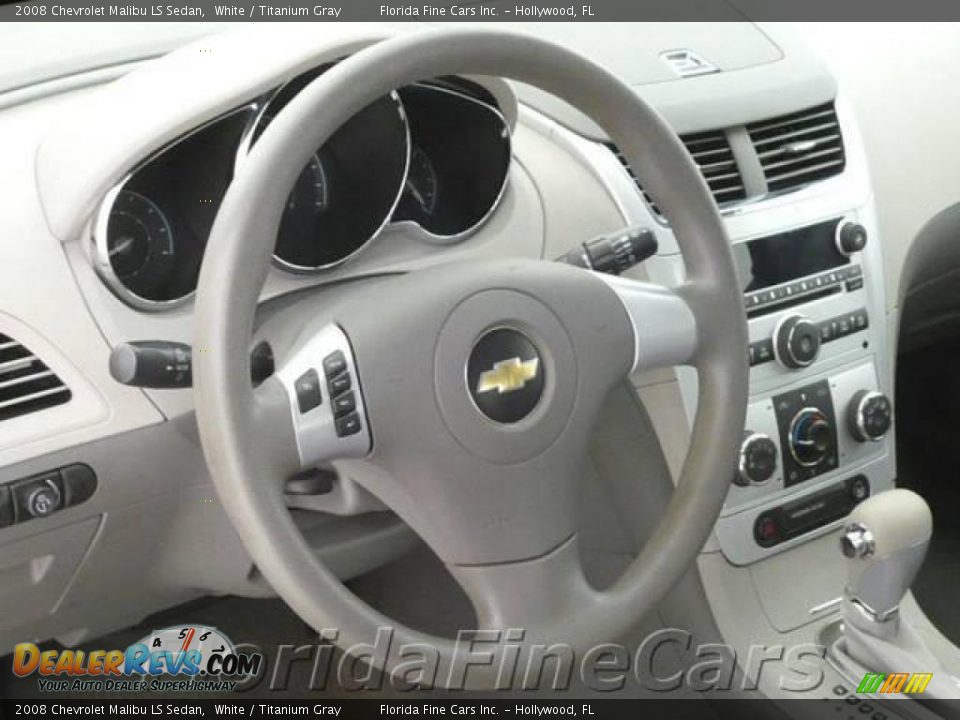 2008 Chevrolet Malibu LS Sedan White / Titanium Gray Photo #16