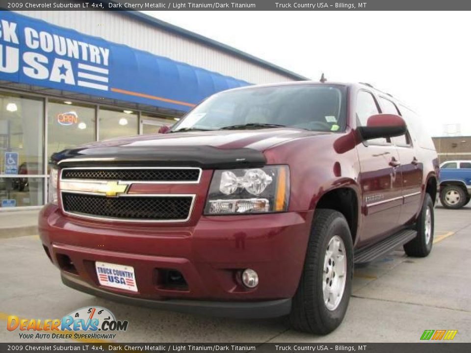 2009 Chevrolet Suburban LT 4x4 Dark Cherry Metallic / Light Titanium/Dark Titanium Photo #2