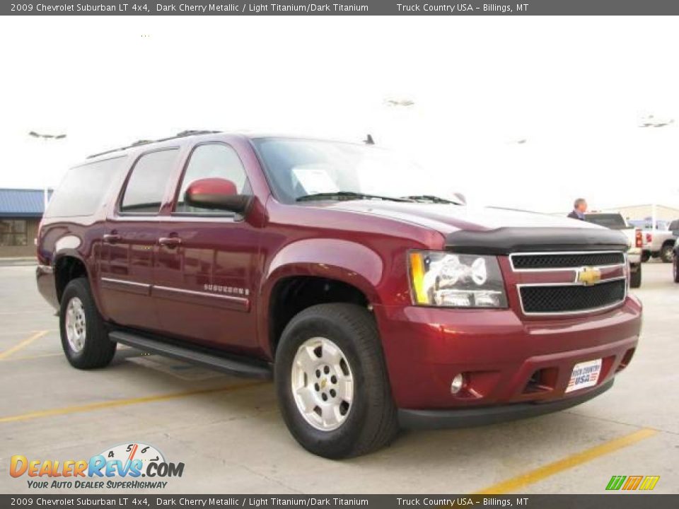 2009 Chevrolet Suburban LT 4x4 Dark Cherry Metallic / Light Titanium/Dark Titanium Photo #4
