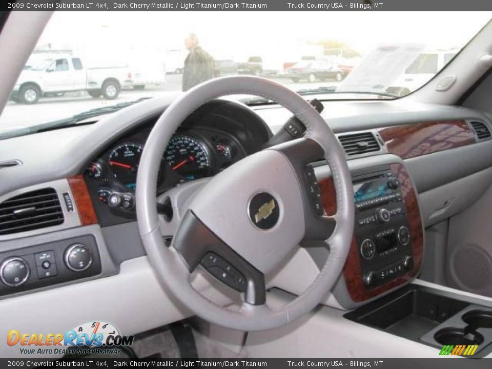 2009 Chevrolet Suburban LT 4x4 Dark Cherry Metallic / Light Titanium/Dark Titanium Photo #13