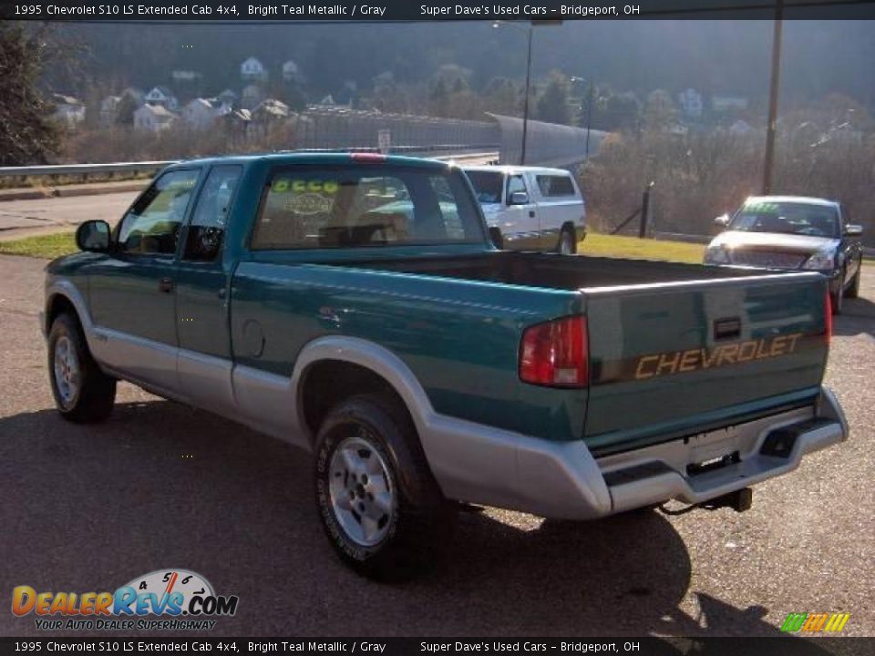 1995 Chevrolet S10 Ls Extended Cab 4x4 Bright Teal Metallic Gray Photo 5