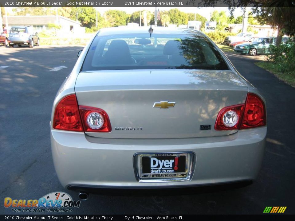 2010 Chevrolet Malibu LT Sedan Gold Mist Metallic / Ebony Photo #5
