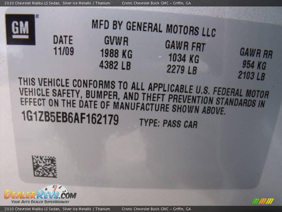 2010 Chevrolet Malibu LS Sedan Silver Ice Metallic / Titanium Photo #19
