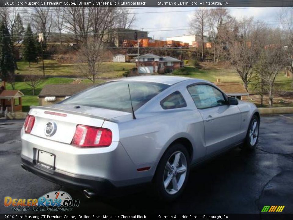 2010 Ford Mustang GT Premium Coupe Brilliant Silver Metallic / Charcoal Black Photo #3