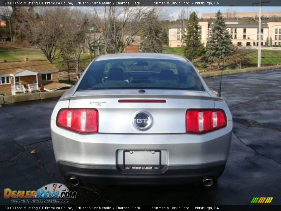 2010 Ford Mustang GT Premium Coupe Brilliant Silver Metallic / Charcoal Black Photo #4