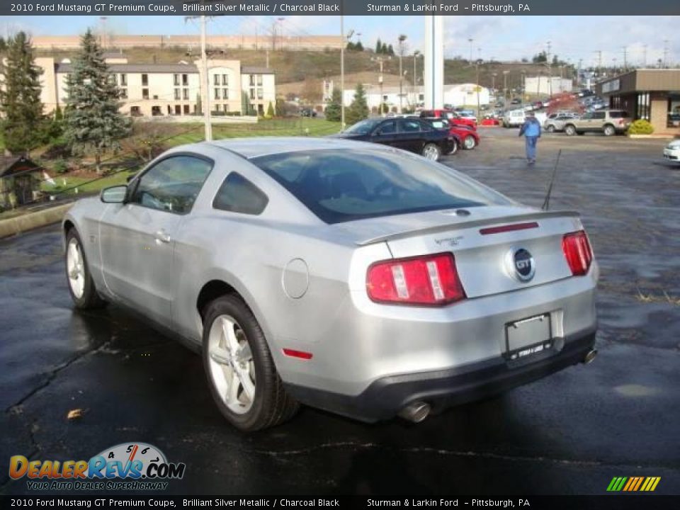 2010 Ford Mustang GT Premium Coupe Brilliant Silver Metallic / Charcoal Black Photo #5