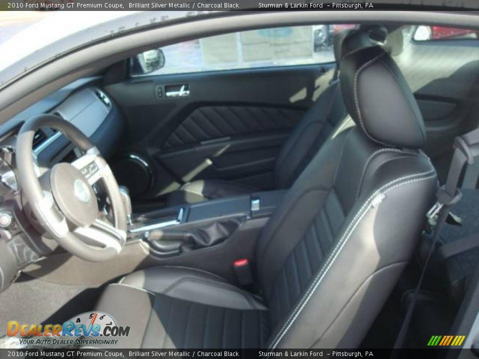 2010 Ford Mustang GT Premium Coupe Brilliant Silver Metallic / Charcoal Black Photo #10