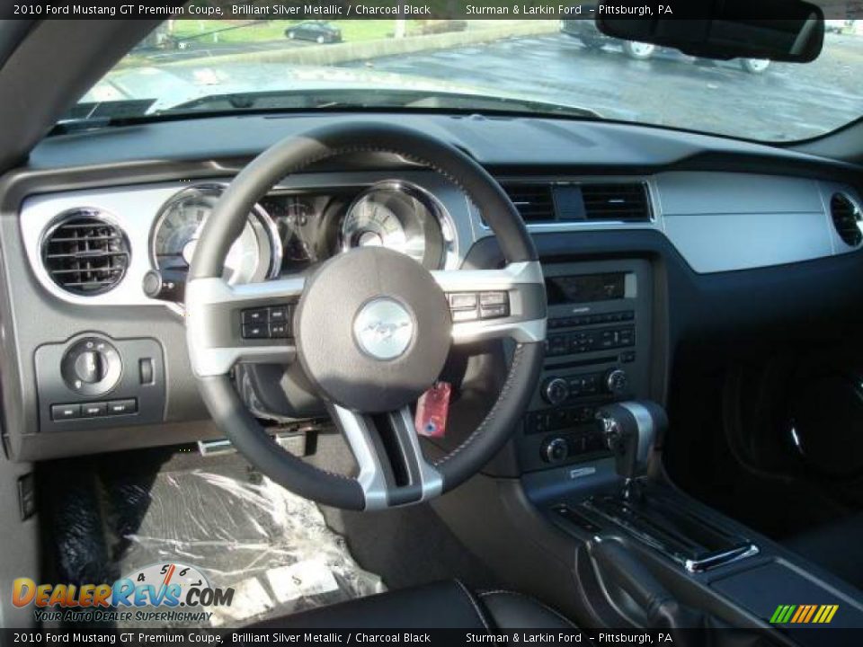 2010 Ford Mustang GT Premium Coupe Brilliant Silver Metallic / Charcoal Black Photo #12
