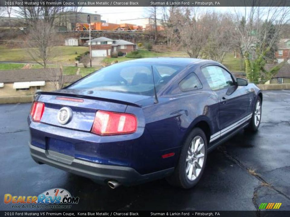 2010 Ford Mustang V6 Premium Coupe Kona Blue Metallic / Charcoal Black Photo #3