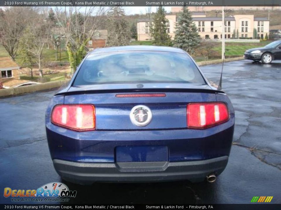 2010 Ford Mustang V6 Premium Coupe Kona Blue Metallic / Charcoal Black Photo #4