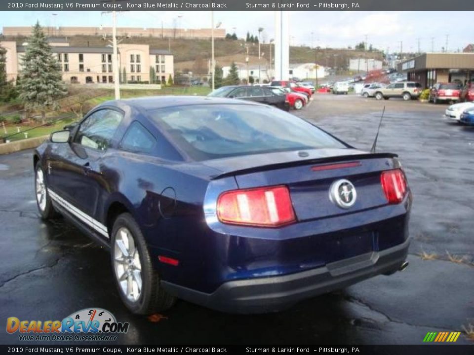 2010 Ford Mustang V6 Premium Coupe Kona Blue Metallic / Charcoal Black Photo #5