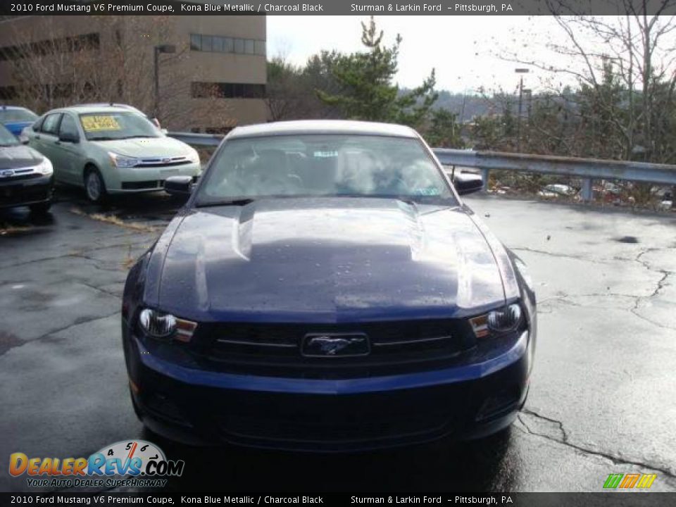 2010 Ford Mustang V6 Premium Coupe Kona Blue Metallic / Charcoal Black Photo #8