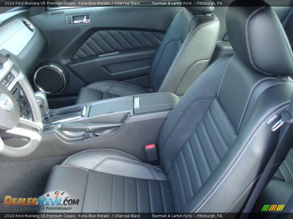 2010 Ford Mustang V6 Premium Coupe Kona Blue Metallic / Charcoal Black Photo #10