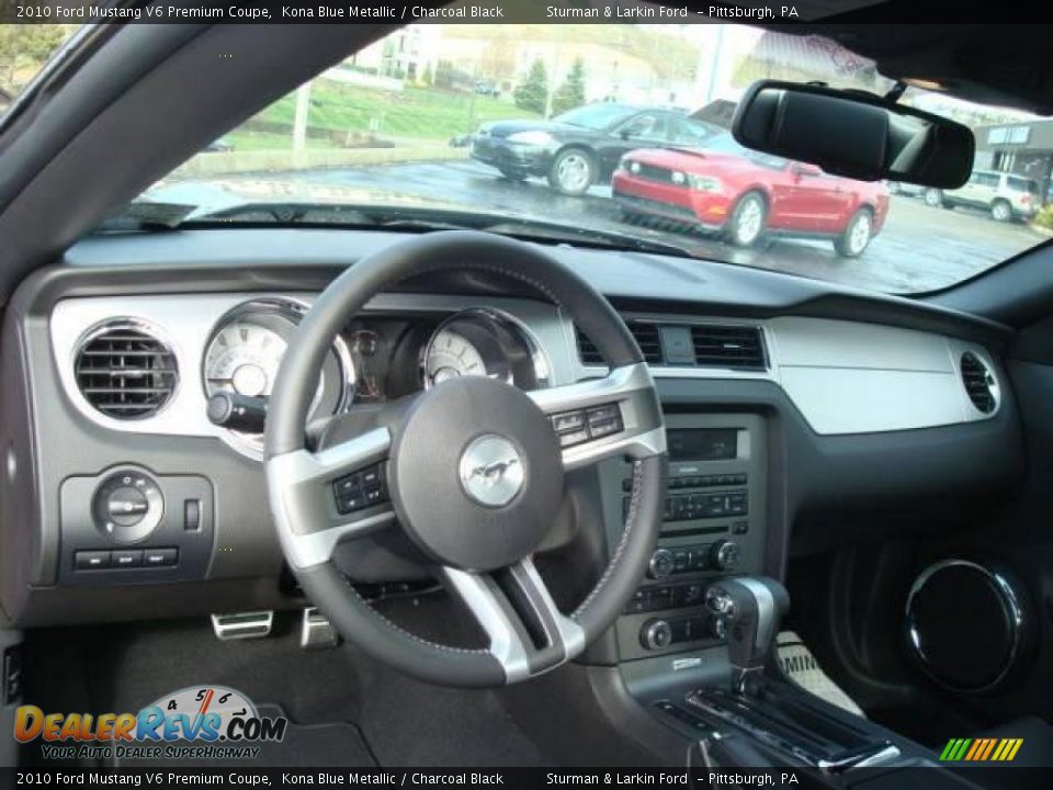 2010 Ford Mustang V6 Premium Coupe Kona Blue Metallic / Charcoal Black Photo #12