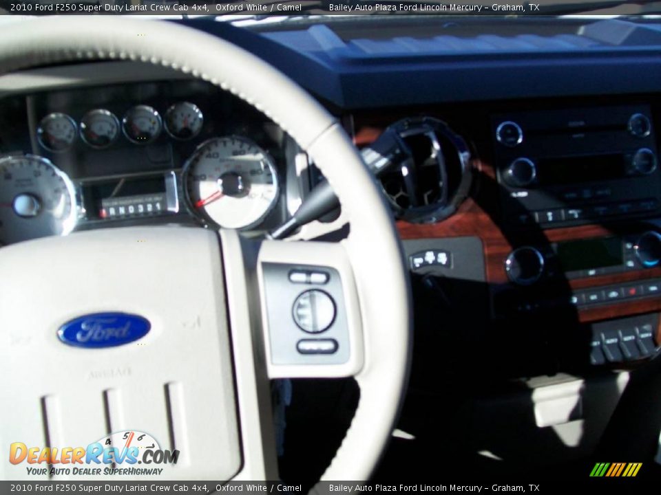 2010 Ford F250 Super Duty Lariat Crew Cab 4x4 Oxford White / Camel Photo #3