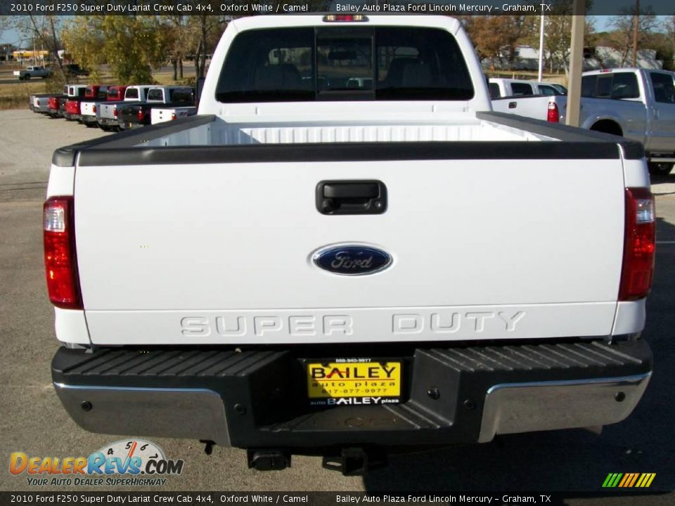 2010 Ford F250 Super Duty Lariat Crew Cab 4x4 Oxford White / Camel Photo #5