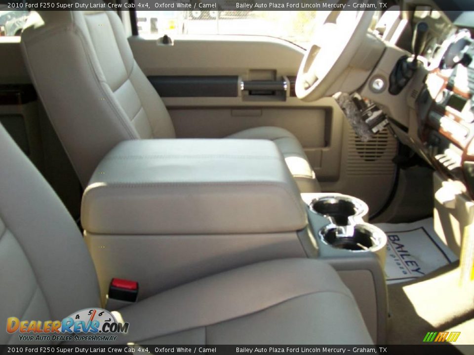 2010 Ford F250 Super Duty Lariat Crew Cab 4x4 Oxford White / Camel Photo #6