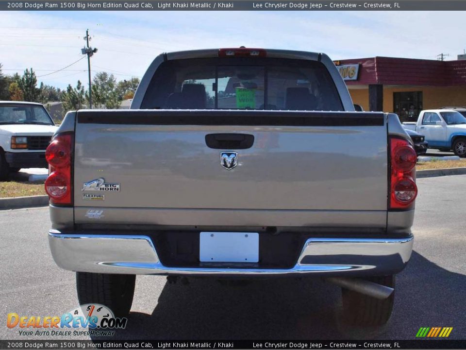 2008 Dodge Ram 1500 Big Horn Edition Quad Cab Light Khaki Metallic / Khaki Photo #4