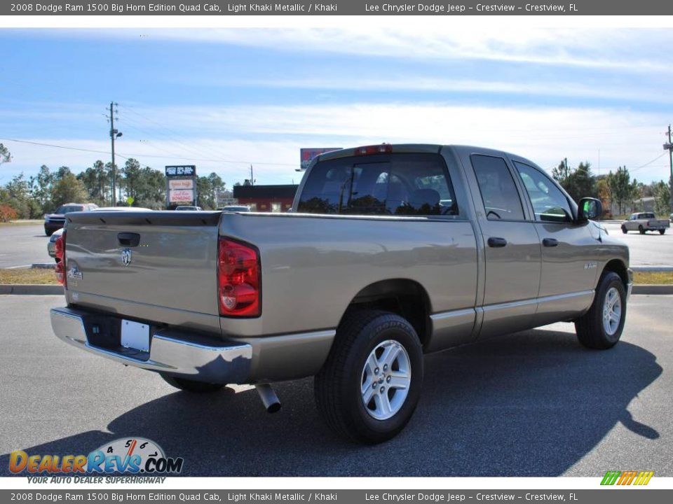2008 Dodge Ram 1500 Big Horn Edition Quad Cab Light Khaki Metallic / Khaki Photo #5