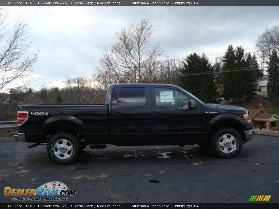 2010 Ford F150 XLT SuperCrew 4x4 Tuxedo Black / Medium Stone Photo #2
